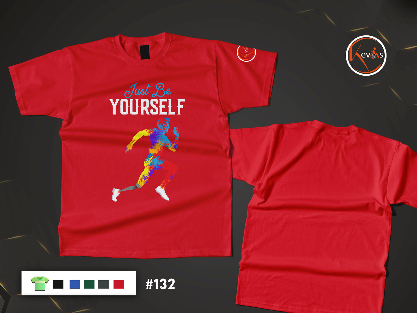 Just Be Yourself Disabled Man Is Running Leg Prosthesis Motivational SHIRT