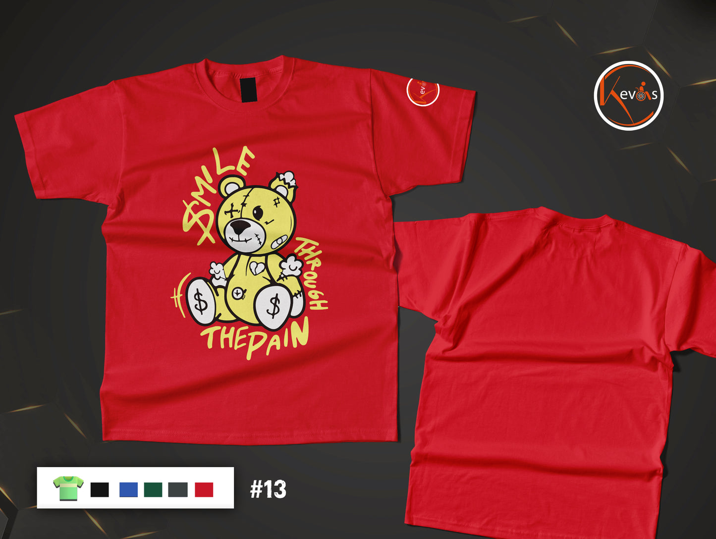 Smile Through the Pain Inspirational Bear Shirt