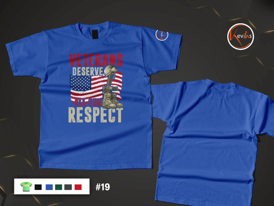 All Our Respect Veterans Tribute Short Sleeve Shirt