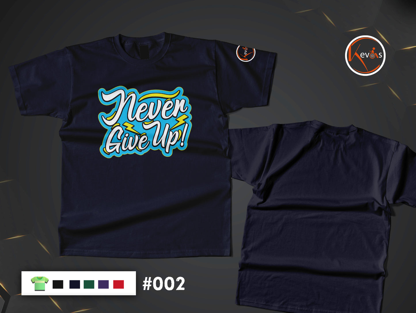 Never Give Up Motivational Quote Shirt for Positive Mindset