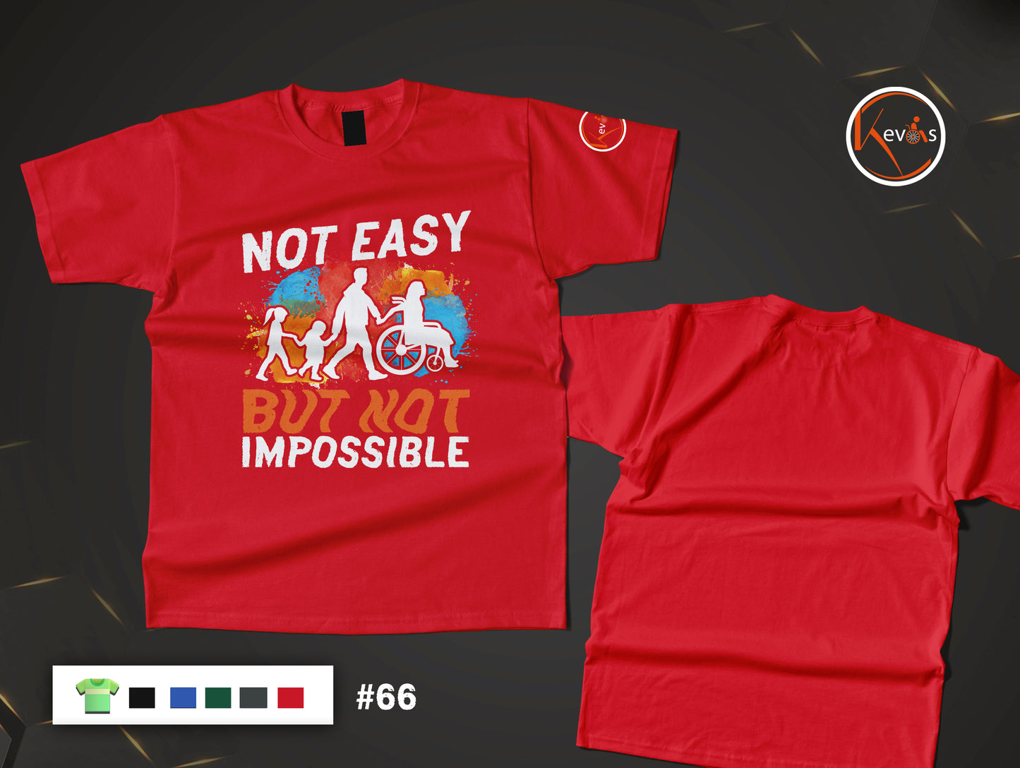 Not Easy But Not Impossible Disability Strength Shirt