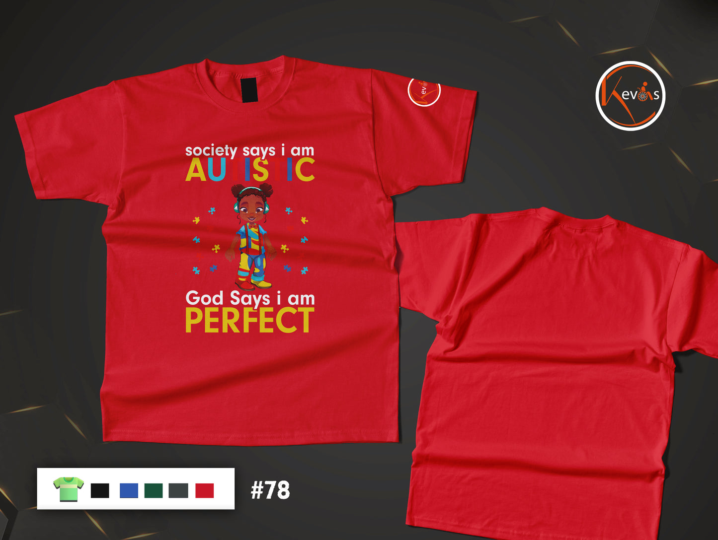 Society Says I Am Autistic God Says I am Perfect | Black Girl Autism Shirt