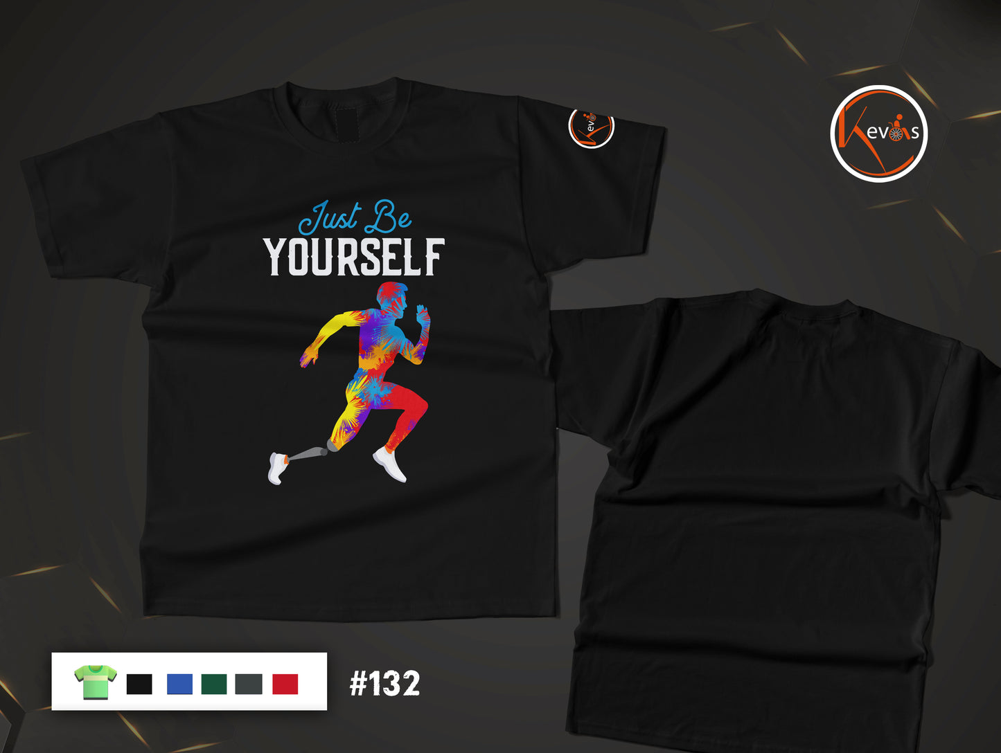 Just Be Yourself Disabled Man Is Running Leg Prosthesis Motivational SHIRT