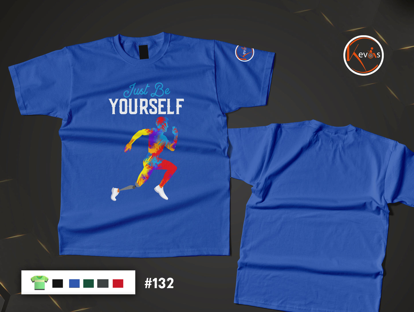 Just Be Yourself Disabled Man Is Running Leg Prosthesis Motivational SHIRT