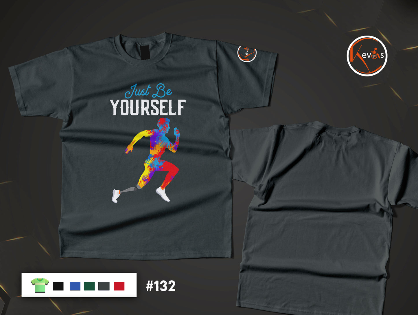 Just Be Yourself Disabled Man Is Running Leg Prosthesis Motivational SHIRT