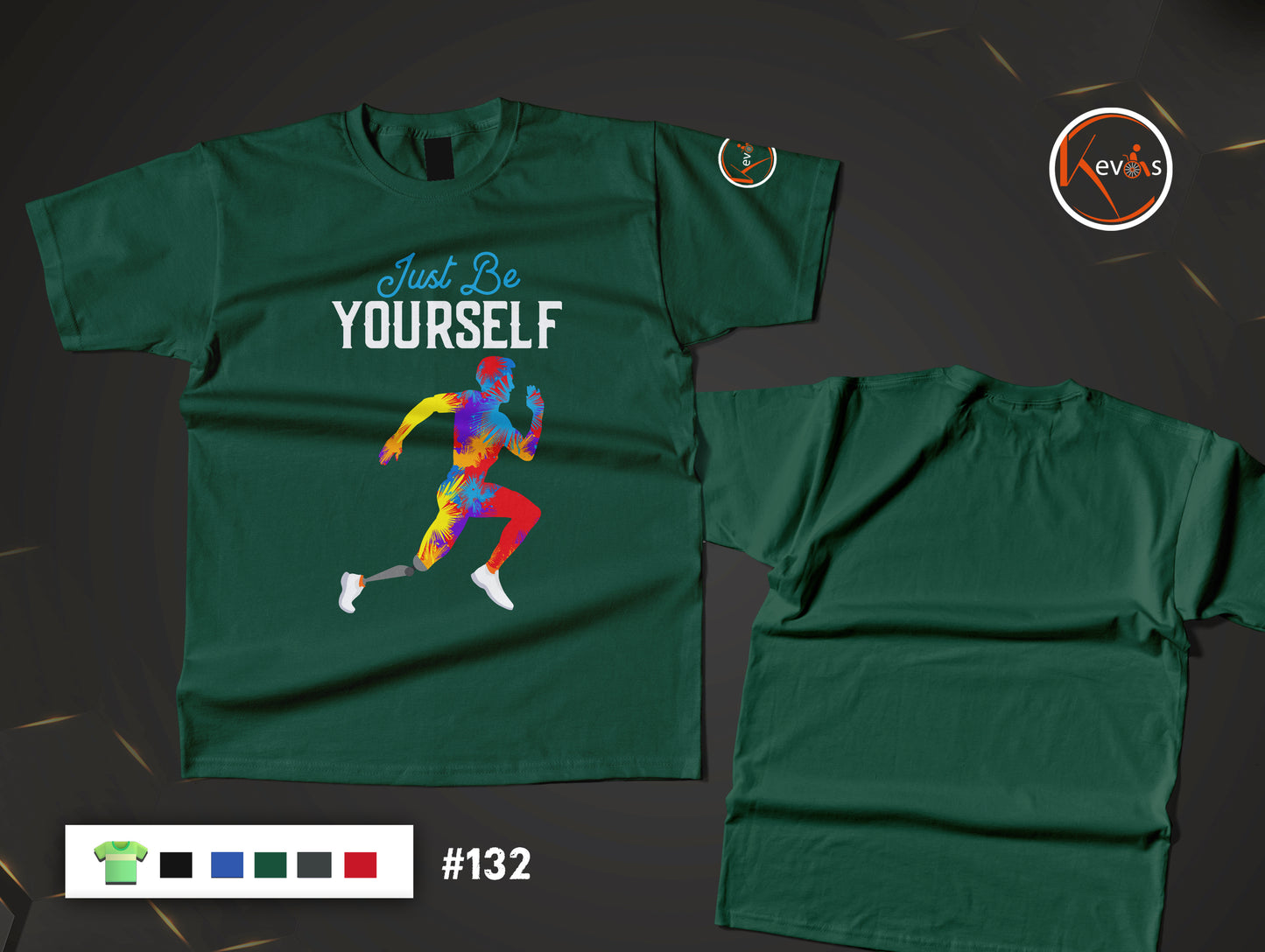 Just Be Yourself Disabled Man Is Running Leg Prosthesis Motivational SHIRT