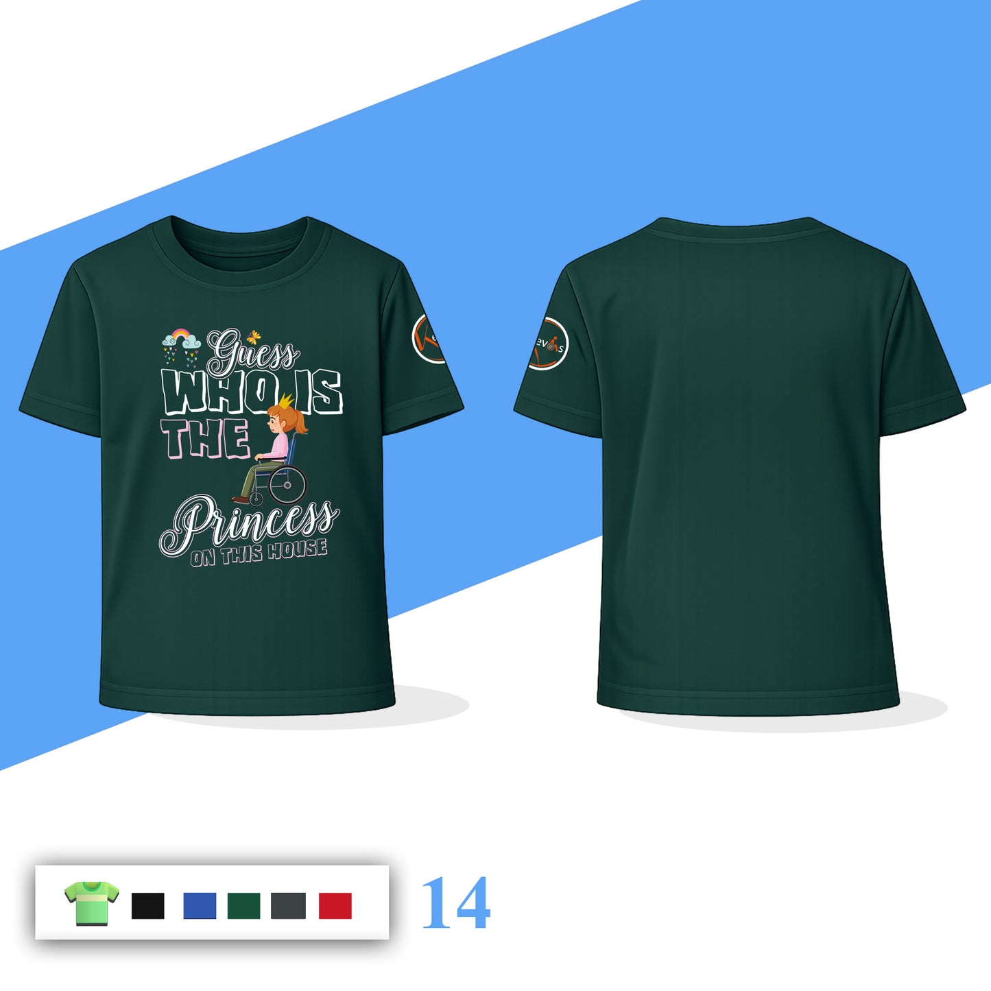 Guess Who Is The Princess On This House | Disability Awareness Cute Girl Shirt for Kids