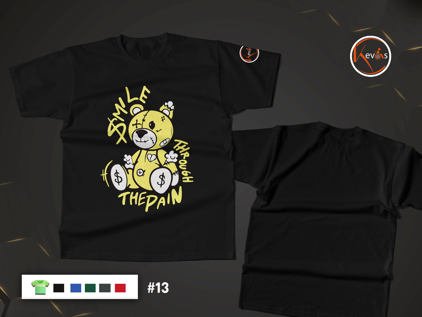 Smile Through the Pain Inspirational Bear Shirt
