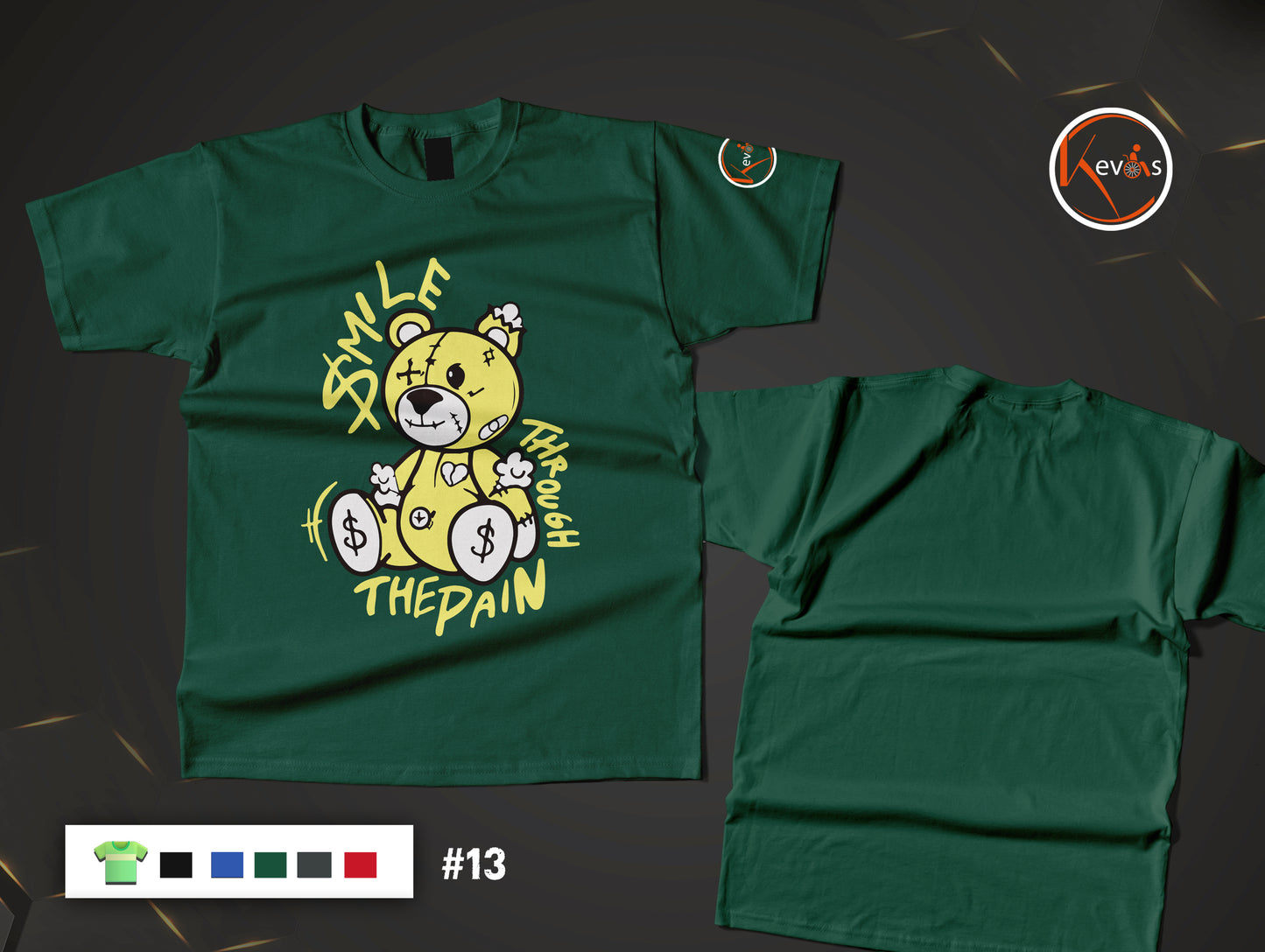 Smile Through the Pain Inspirational Bear Shirt