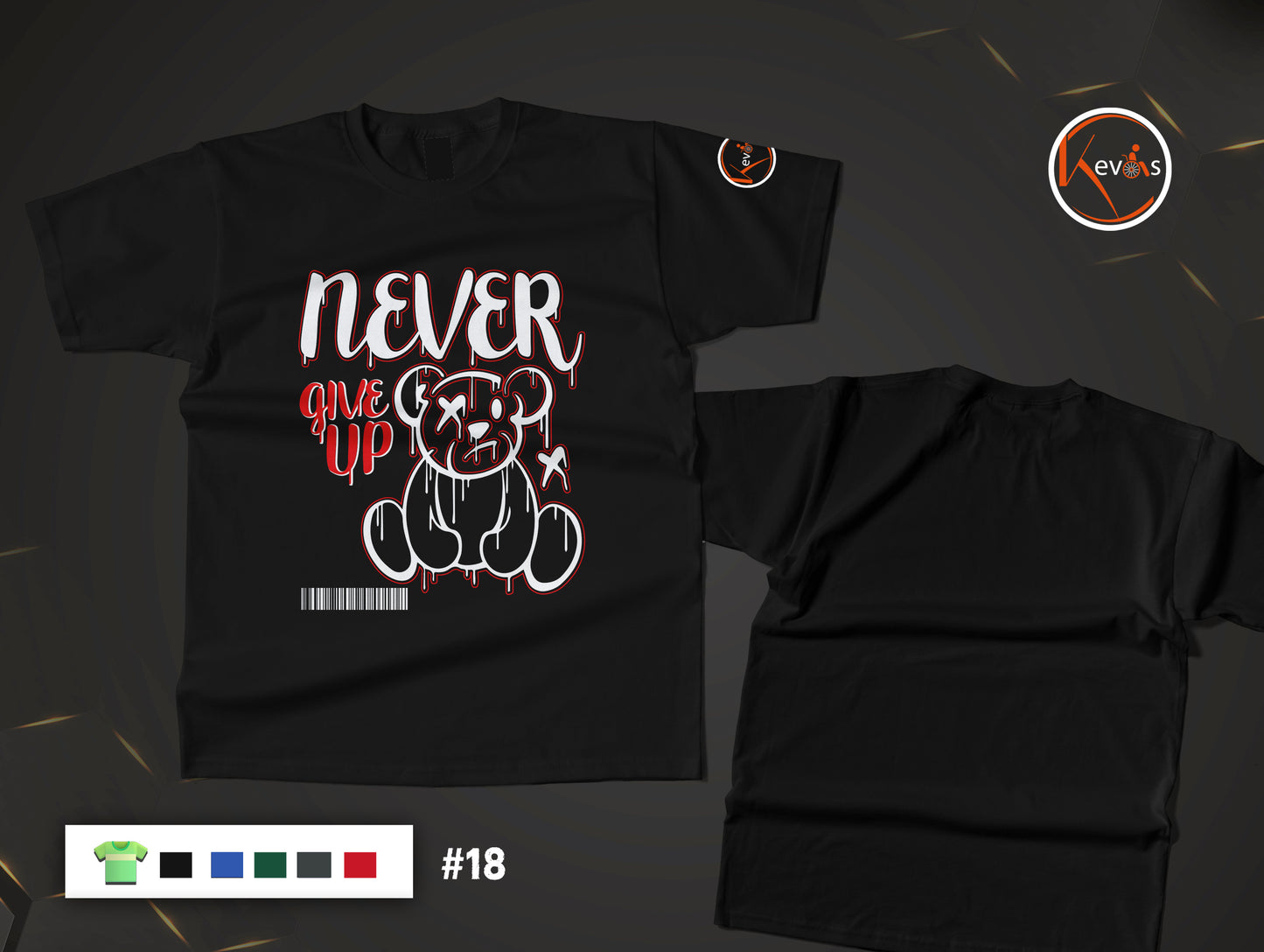 Never Give Up Teddy Bear Motivation Shirt