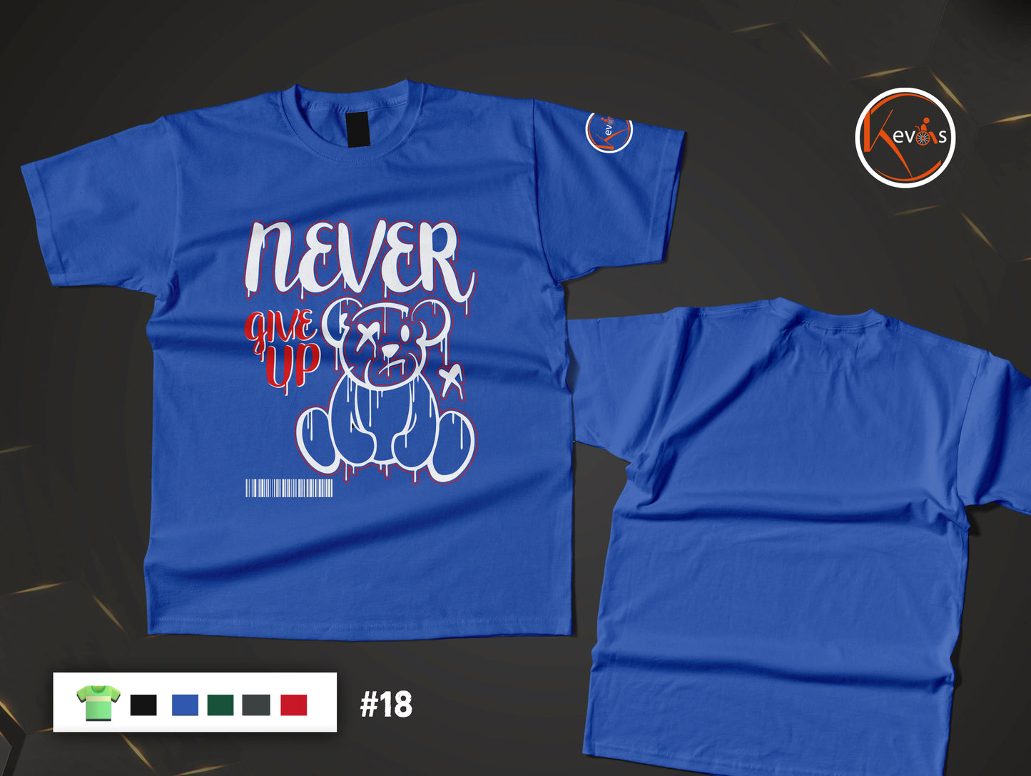 Never Give Up Teddy Bear Motivation Shirt