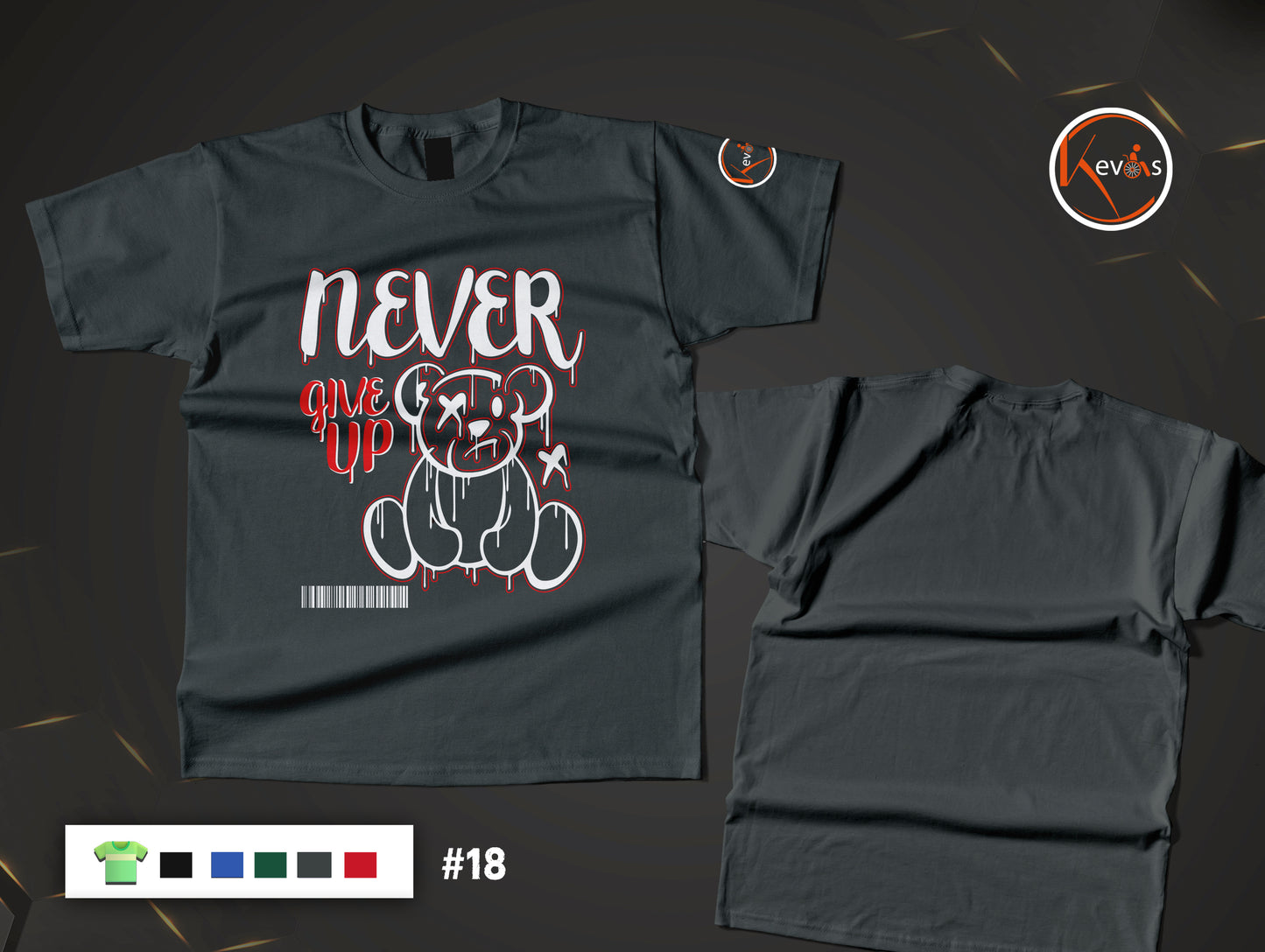 Never Give Up Teddy Bear Motivation Shirt