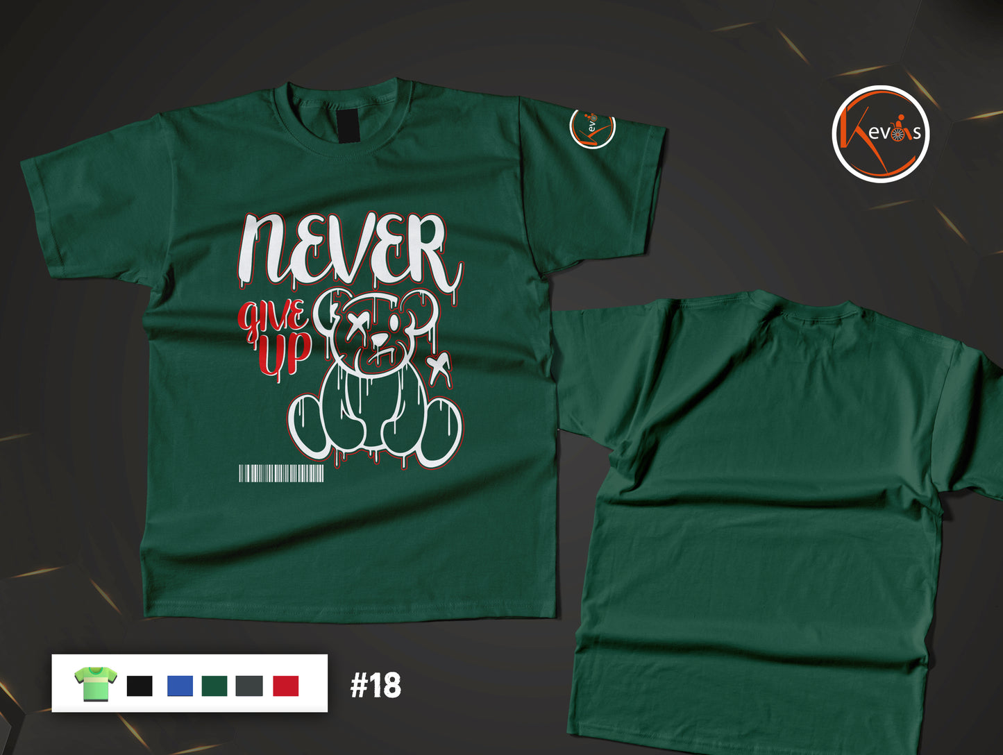 Never Give Up Teddy Bear Motivation Shirt
