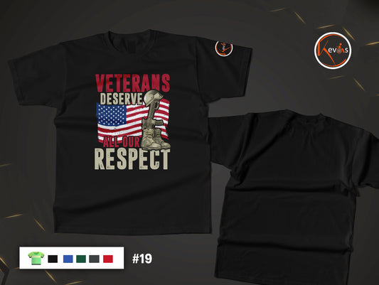 All Our Respect Veterans Tribute Short Sleeve Shirt