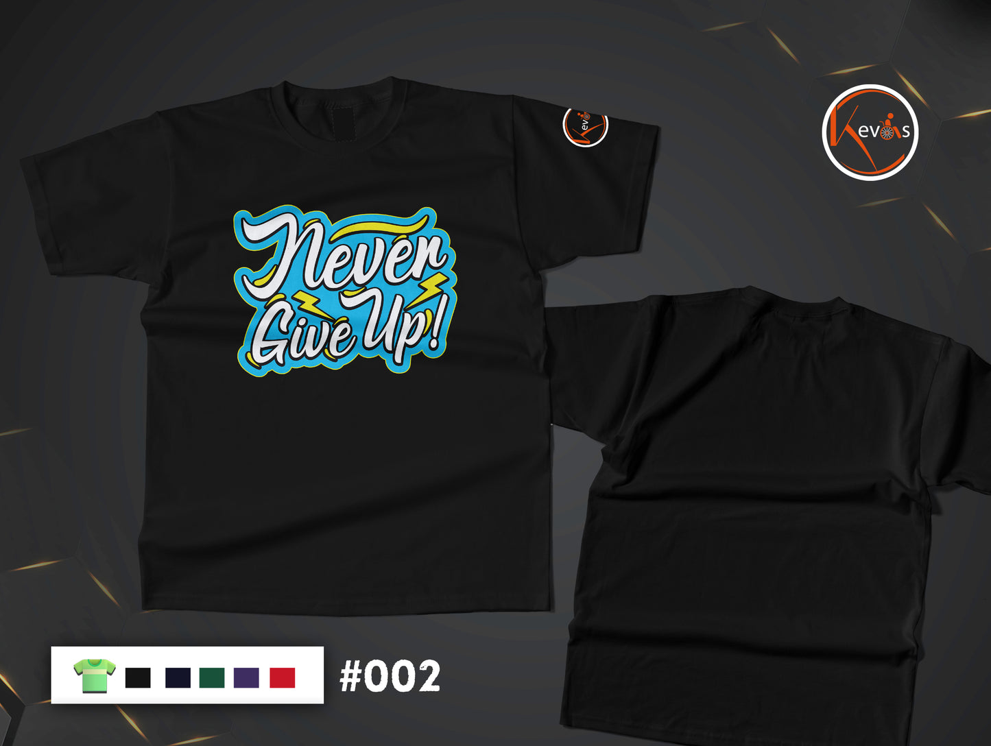 Never Give Up Motivational Quote Shirt for Positive Mindset