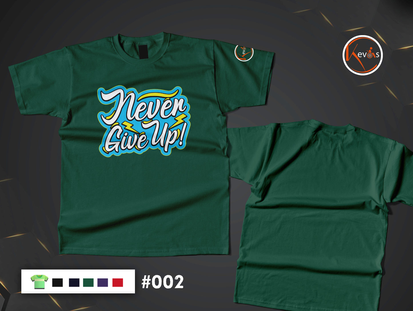 Never Give Up Motivational Quote Shirt for Positive Mindset