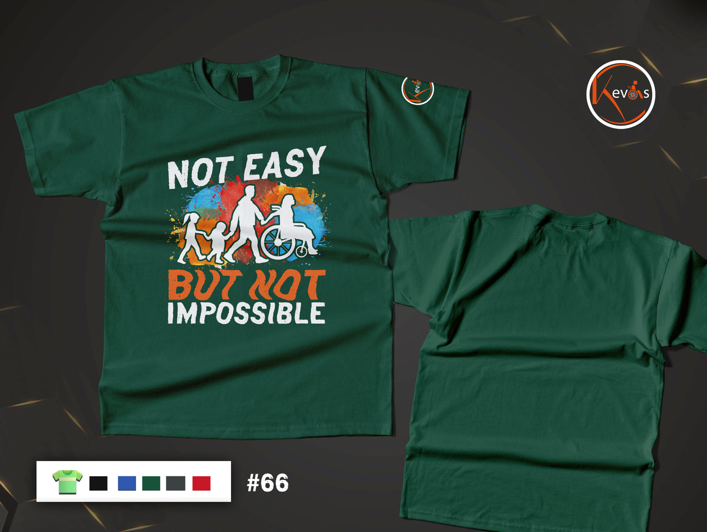 Not Easy But Not Impossible Disability Strength Shirt