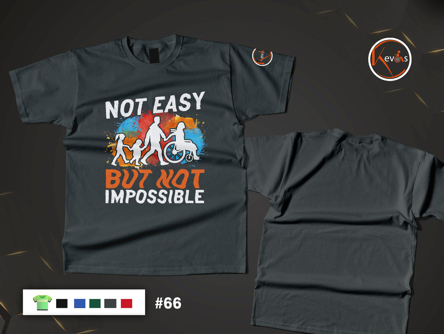 Not Easy But Not Impossible Disability Strength Shirt