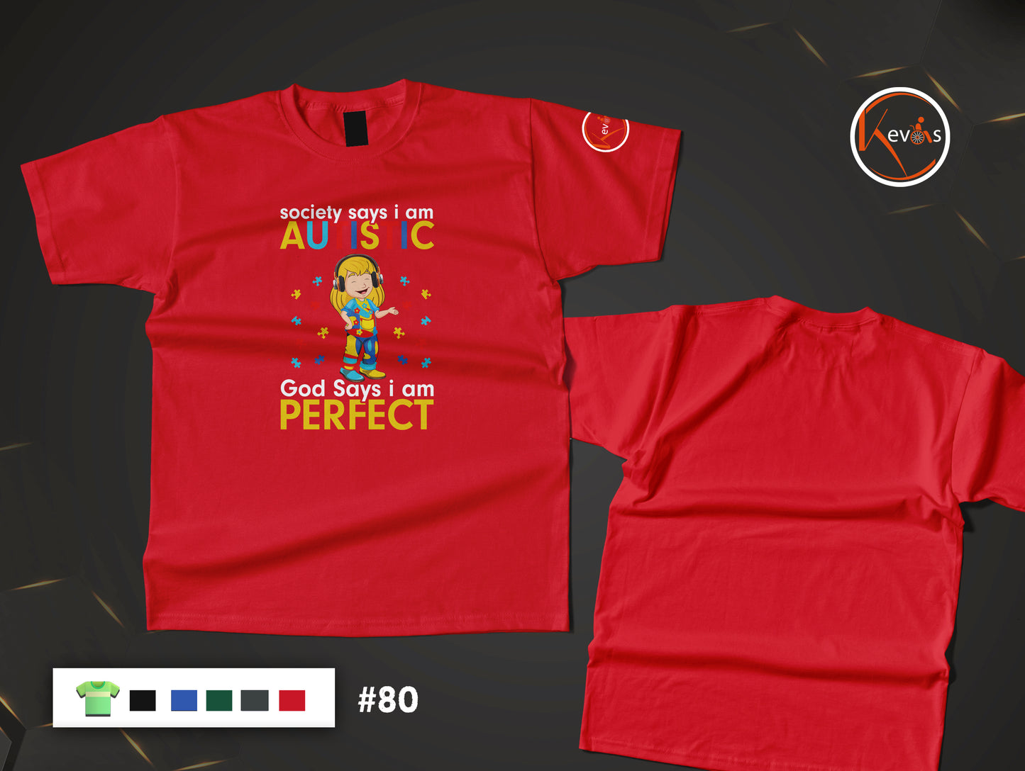 Society Says I Am Autistic God Says I Am Perfect | Girl Autism Shirt