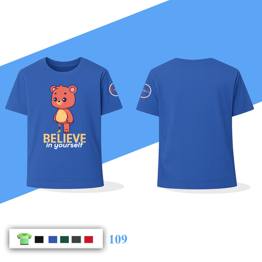 Believe In Yourself Teddy Bear | Disability Awareness Motivational Shirt for Kids