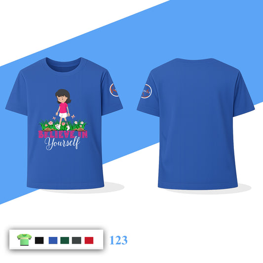 Believe In Yourself Cute Girl Gardening | Disability Awareness Motivational Shirt for Kids