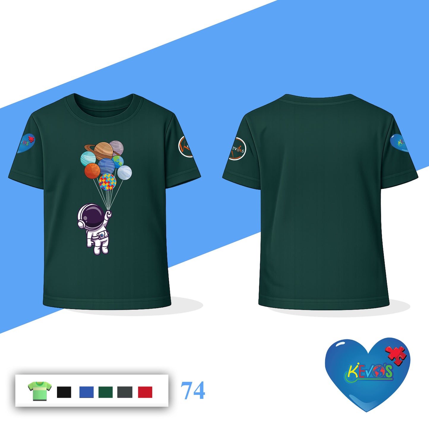Autism Astronaut Dream Planet Shirt for Kids | Space Autism Awareness Tee