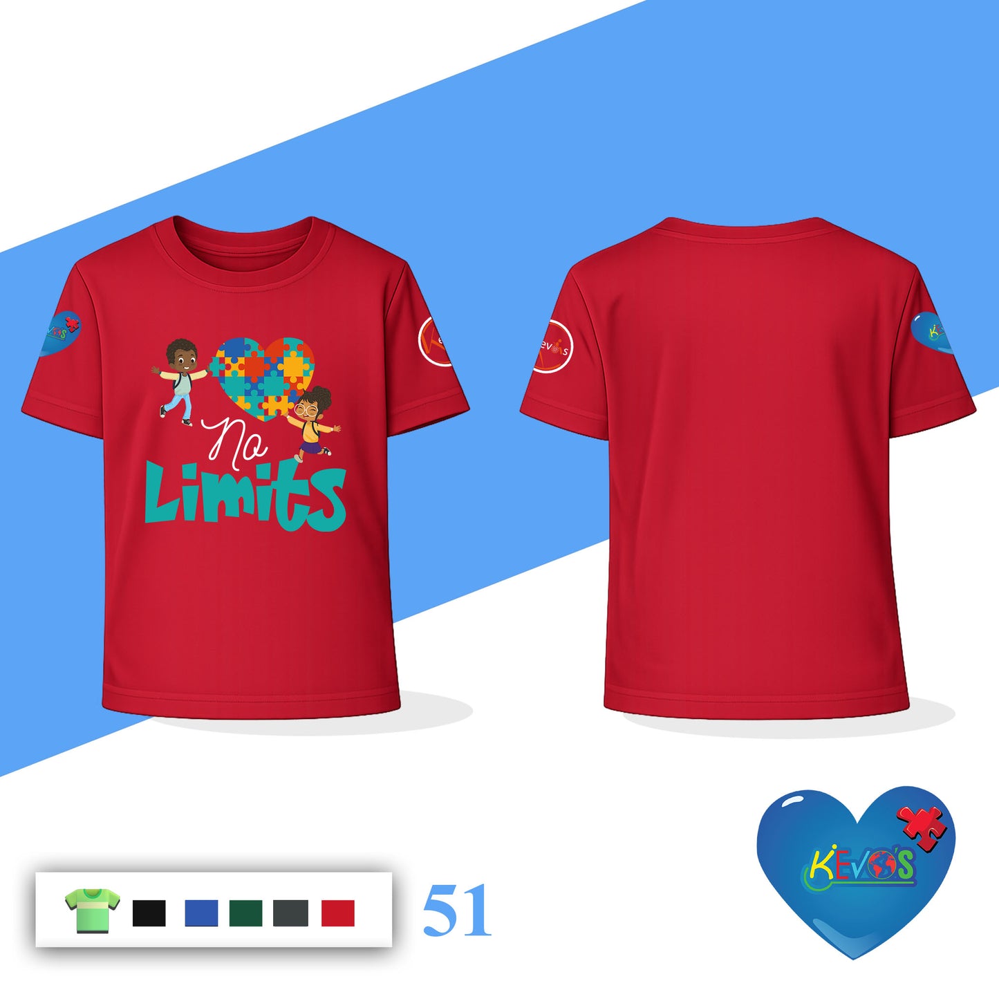 No Limits Autism Shirt for Kids Melanin & Magic Autism Awareness Tee