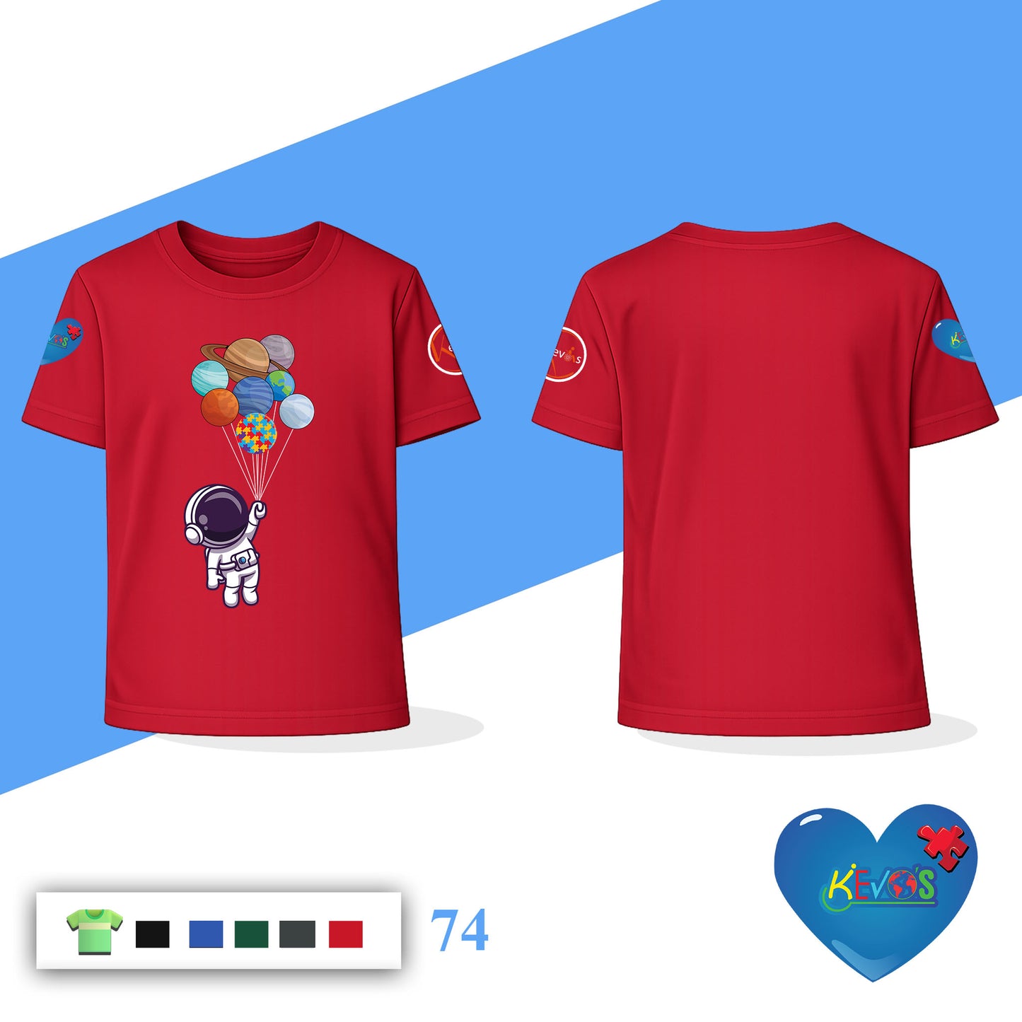 Autism Astronaut Dream Planet Shirt for Kids | Space Autism Awareness Tee